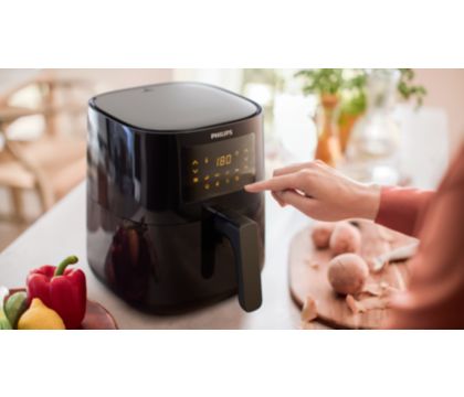 Philips Essential Airfryer, 13 fonctions préréglées, éléments compatible  lave-vaisselle, 0,8 kg, noir (HD9252/90) - Cdiscount Electroménager