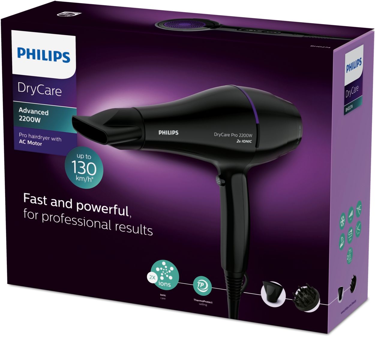 Secador de outlet pelo philips drycare