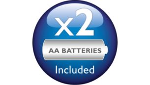 2 Philips AA batteries included in the package