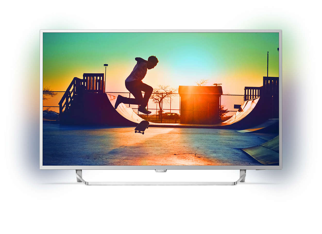 Slimmad LED-TV med 4K Ultra och Android TV