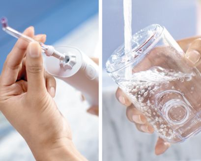 Cleansing the power flosser