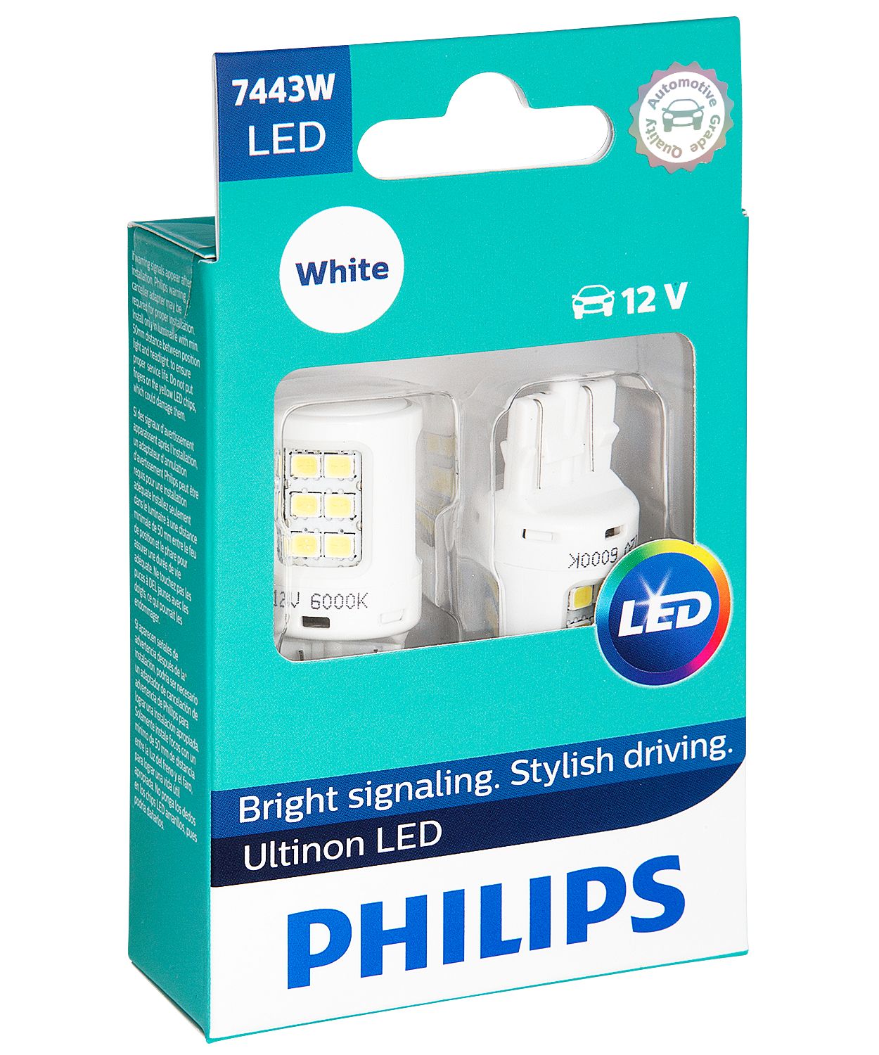 Philips Ultinon LED 7443 White Miniature Bulb (2-Pack) 7443WLED - The Home  Depot