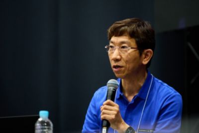 Japan Health 2025セミナーで発表する加古信夫博士