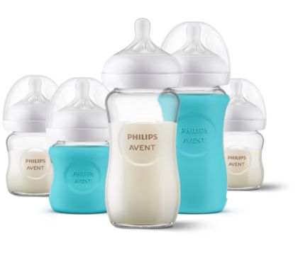 Glass baby bottles with best sale silicone sleeve