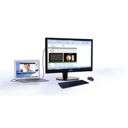 Simplicidade com monitor para computador portátil