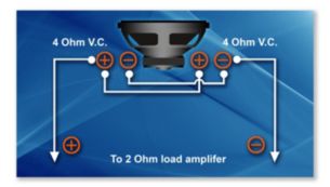 Dual voice coils for wiring flexibility