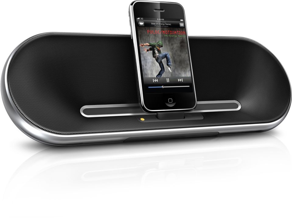 Concepto: Altavoces y proyector para iPhone o iPod