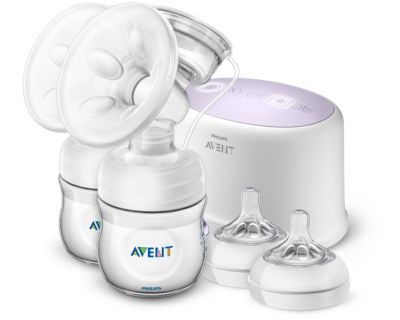 Double electric breast pump