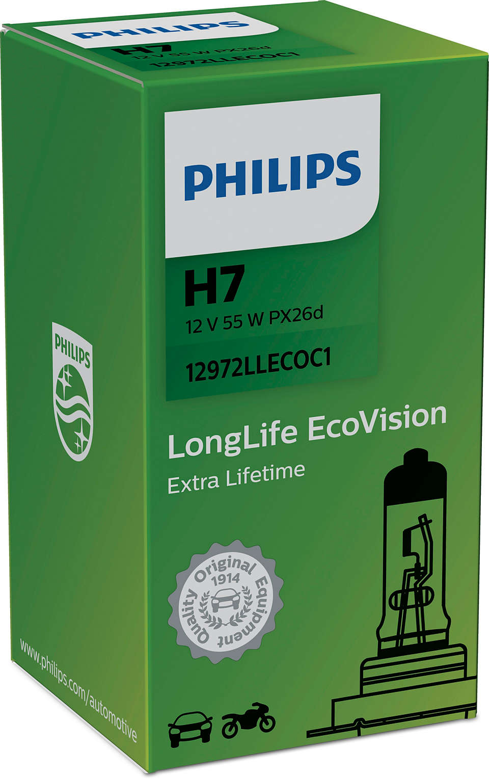 LongLife EcoVision Fahrzeugscheinwerferlampe 12972LLECOC1
