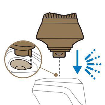 A kefetartozék csatlakoztatása Philips borotvához