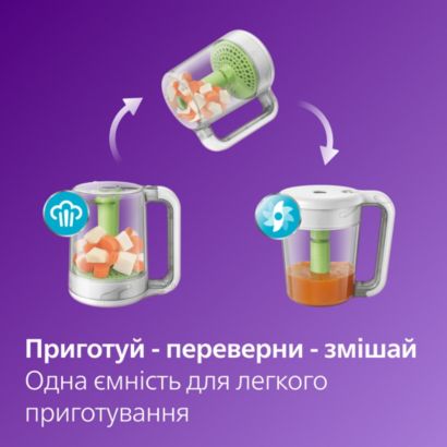 Здоровий спосіб приготування на парі й легке змішування