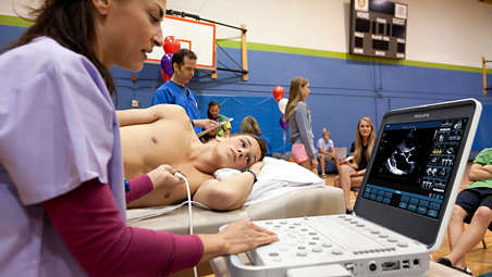 Portable ultrasound when fast action is needed