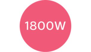 1800 瓦，实现快速干发