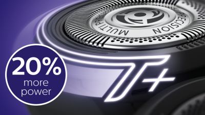 Shave through dense hair with 20% more power*