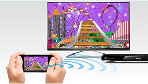 Liberte o seu Miracast™- conteúdo de dispositivo certificado no seu televisor