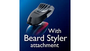 click-on Beard Styler with 5 length settings