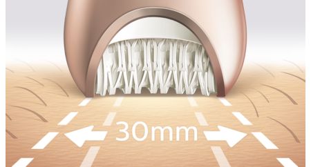 Extra wide epilator head