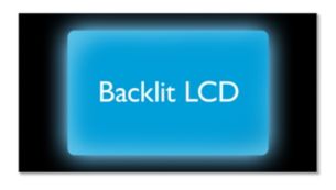 Large backlit LCD display for easy viewing in low light