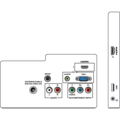 Excelente entretenimiento de TV en el monitor LED Full HD