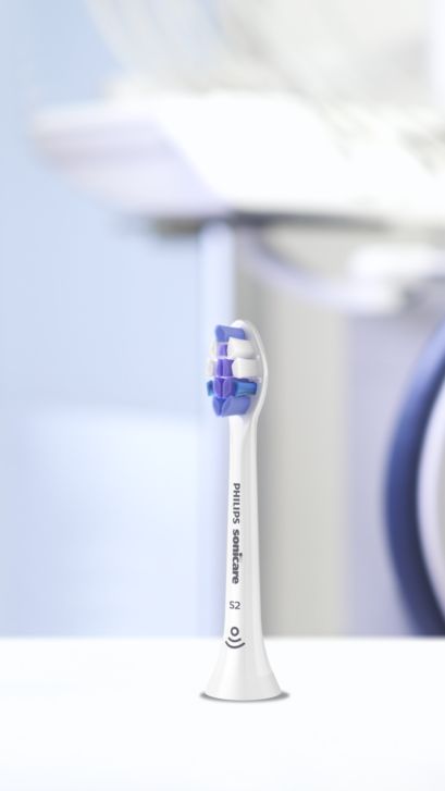Tête de brosse Philips Sonicare Sensitive posée sur un plan de travail