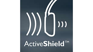 Funcţia de anulare a zgomotului ActiveShield™ reduce zgomotul cu până la 97%