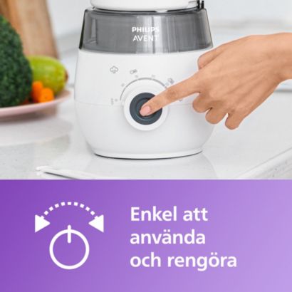 Ångkoka, mixa, tina och värm upp igen