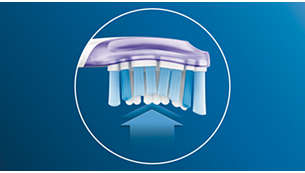 G3护龈刷头，凝胶全包裹，能够吸收施加在牙龈上的多余压力，刷牙力度尽掌控