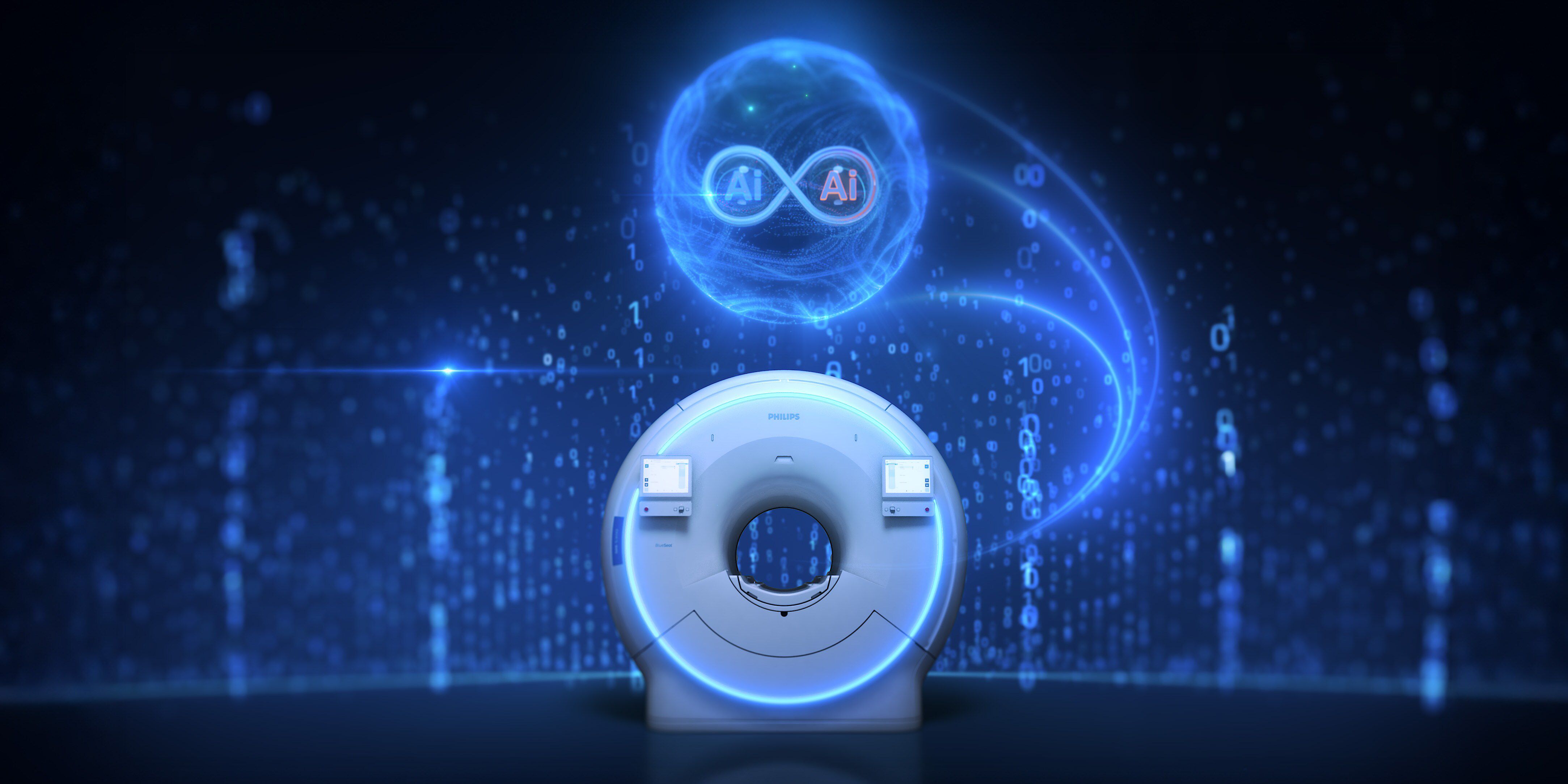 A medical imaging machine enhanced with AI technology
