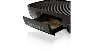 Healthy sloped grill plates drain away all excess fat