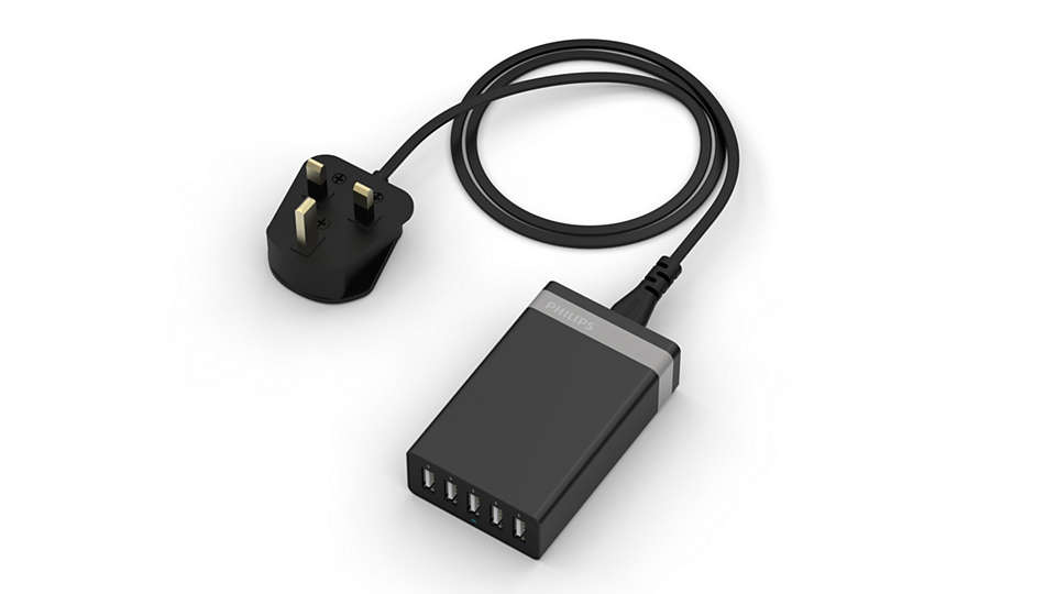 Smart 5 ports USB desktop charger
