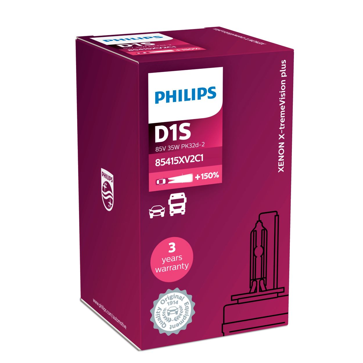 Philips D1S X-tremeVision Gen2  4800K 2個