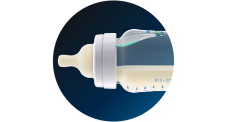 Nipple stays full of milk, not air