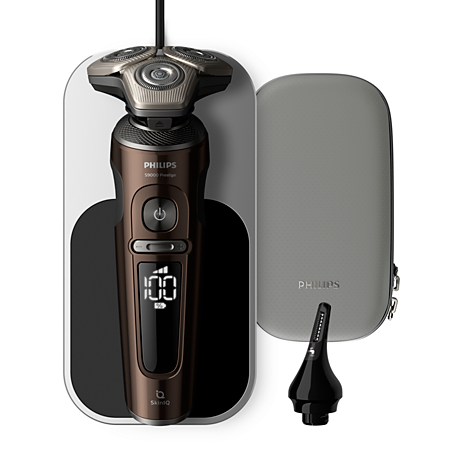 SP9870/17 Shaver S9000 Prestige SkinIQ 기술을 활용한 습식 및 건식 전자 면도기