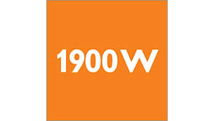 1900 Watt motor generating max. 320 Watt suction power