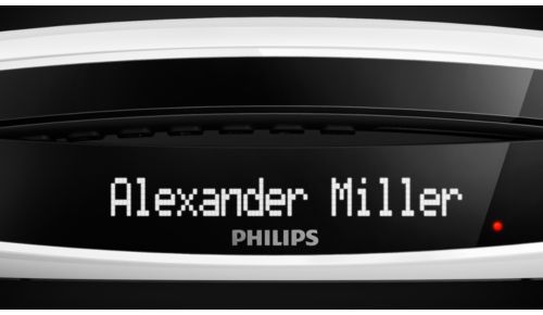 Secundair display op basisstation met nummerherkenning en klok