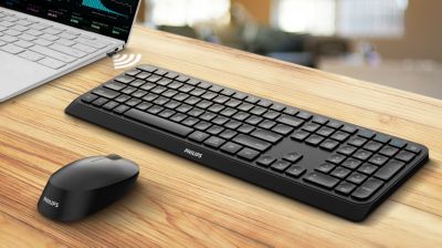 2.4 G wireless connection for a completely cordless workspace