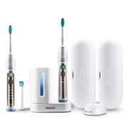 FlexCare+ Twee sonische, elektrische tandenborstels