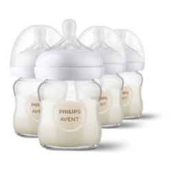 Glass natural baby bottle