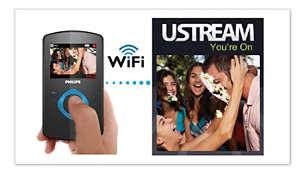 Go Live pour afficher des vidéos par liaison sans fil sur des sites Web via UStream