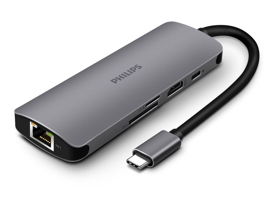 Hub USB-C 3.0 mở rộng đến HUB mini 8 cổng