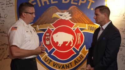 Mobile CT unit screening Buffalo firefighters for lung cancer
