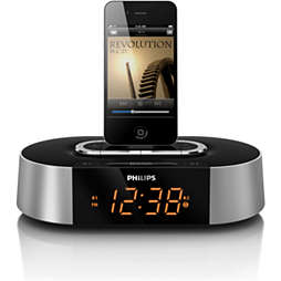 Rádio-relógio despertador para iPod/iPhone