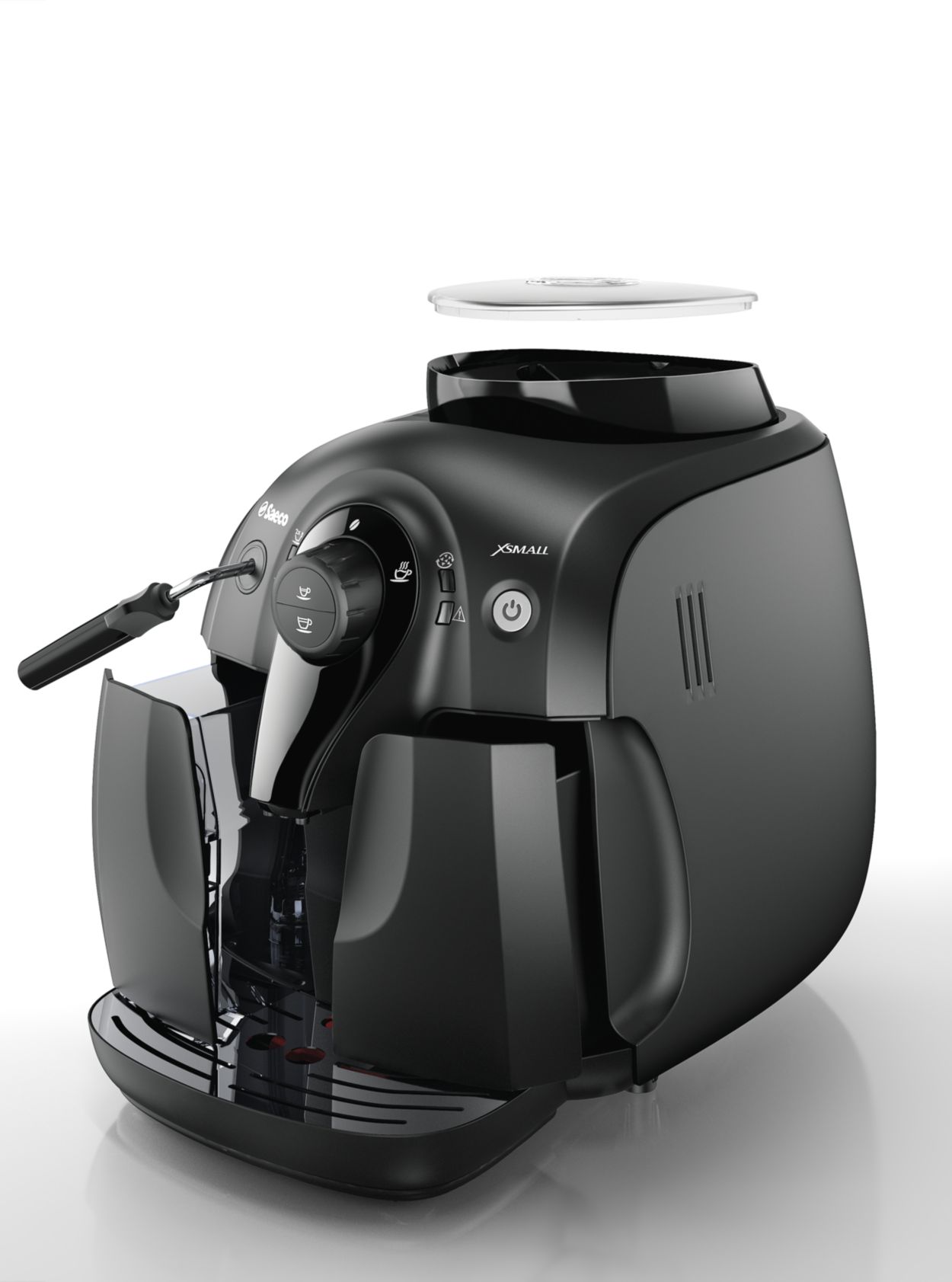 Lojas Pintos - Máquina de Café Espresso Automática - Philips Saeco Xsmall  Seja qual for o café que você desejar experimentar a Saeco Xsmall moerá os  grãos frescos na hora com o