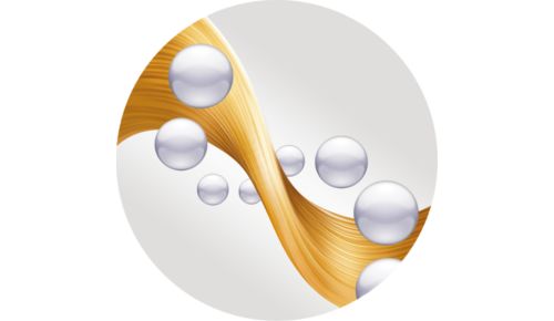 El ionizador evita la electricidad estática para un pelo brillante y sin encrespado