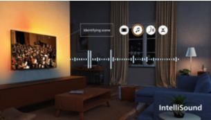 Du f&aring;r perfekt TV-ljud vad du &auml;n tittar p&aring;. IntelliSound-motor