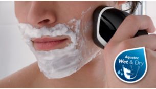 Aquatec: refreshing wet shave with foam or an easy dry shave