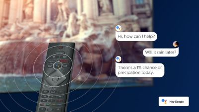 Google アシスタントに話してテレビを操作。