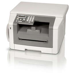 Laserfaksi, jossa on tulostin ja puhelin