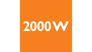 2000-Watt-Motor mit einer Saugleistung von max. 350 Watt