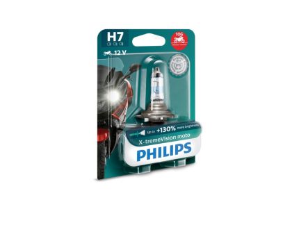 Lamparas Philips H7 X-Treme Vision Moto +130 - Motofusión